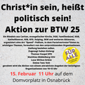 Christ*in sein, hei&szlig;t politisch sein! 